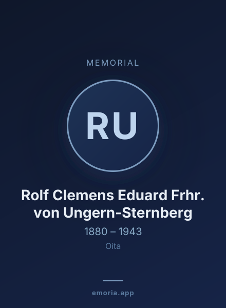 Memorial portrait of Rolf Clemens Eduard Frhr. von Ungern-Sternberg