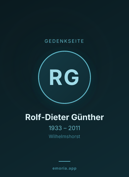 Gedenkportrait von Rolf-Dieter Günther