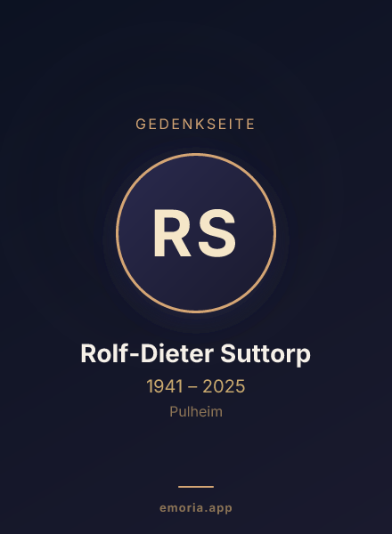 Gedenkportrait von Rolf-Dieter Suttorp
