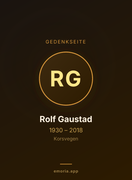 Gedenkportrait von Rolf Gaustad