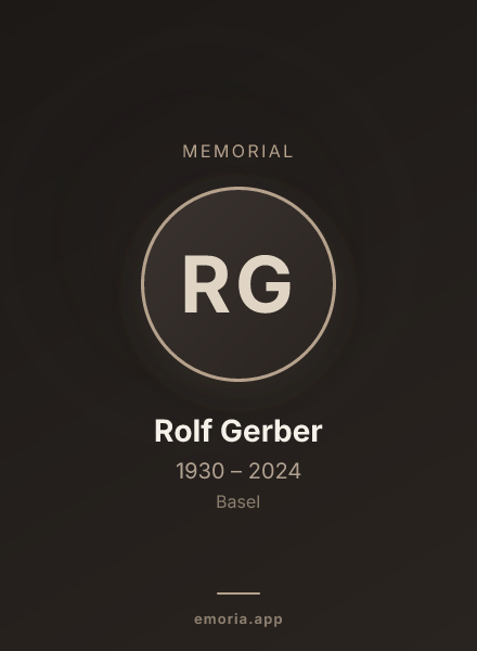 Memorial portrait of Rolf Gerber