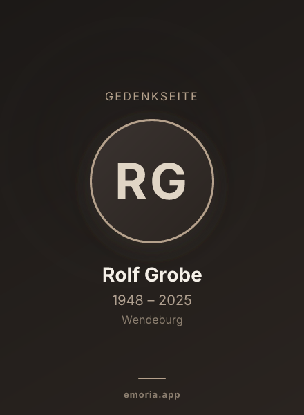 Gedenkportrait von Rolf Grobe