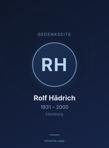 Gedenkportrait von Rolf Hädrich