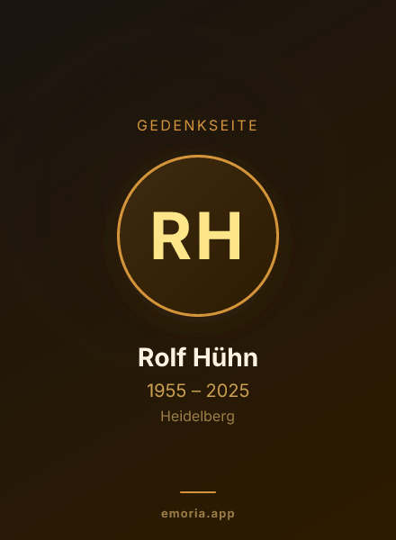 Gedenkportrait von Rolf Hühn