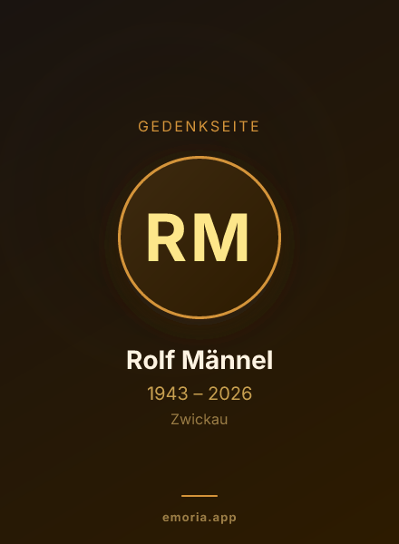 Gedenkportrait von Rolf Männel