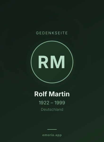 Gedenkportrait von Rolf Martin