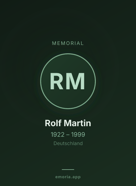 Memorial portrait of Rolf Martin
