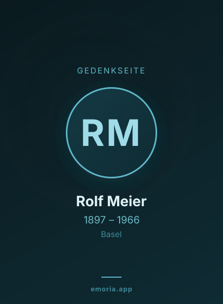 Gedenkportrait von Rolf Meier