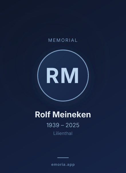 Memorial portrait of Rolf Meineken