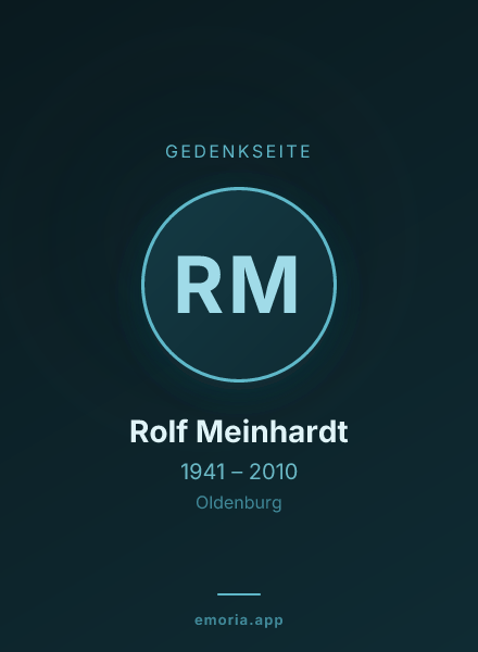 Gedenkportrait von Rolf Meinhardt