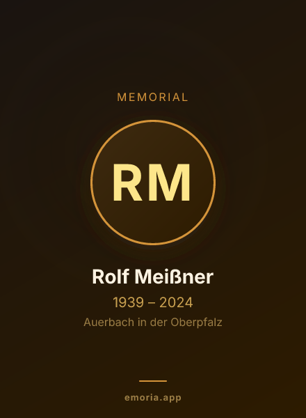 Memorial portrait of Rolf Meißner