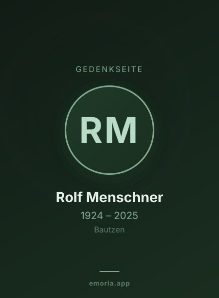 Gedenkportrait von Rolf Menschner