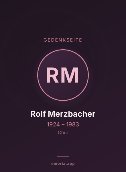 Gedenkportrait von Rolf Merzbacher