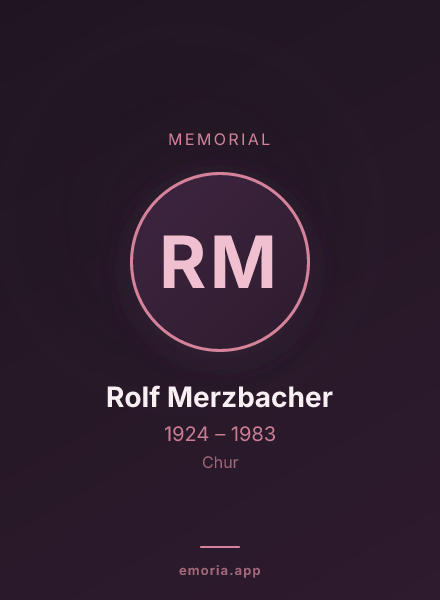 Memorial portrait of Rolf Merzbacher
