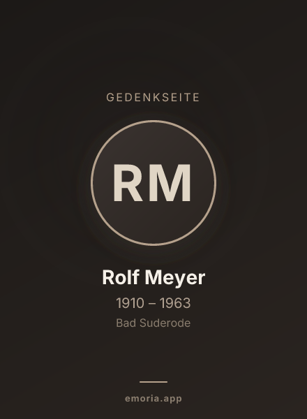 Gedenkportrait von Rolf Meyer