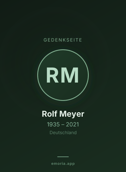 Gedenkportrait von Rolf Meyer