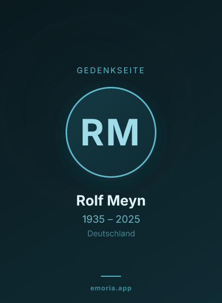 Gedenkportrait von Rolf Meyn