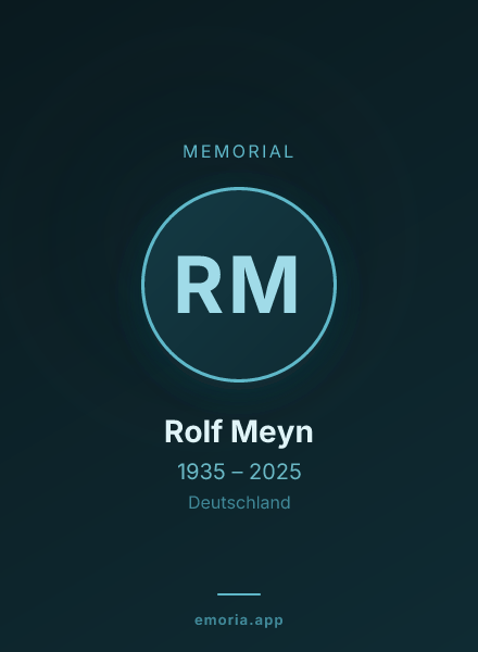 Memorial portrait of Rolf Meyn