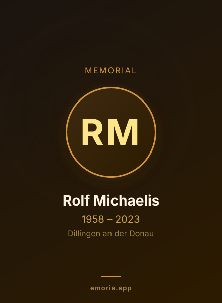 Memorial portrait of Rolf Michaelis