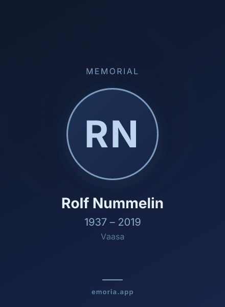 Memorial portrait of Rolf Nummelin