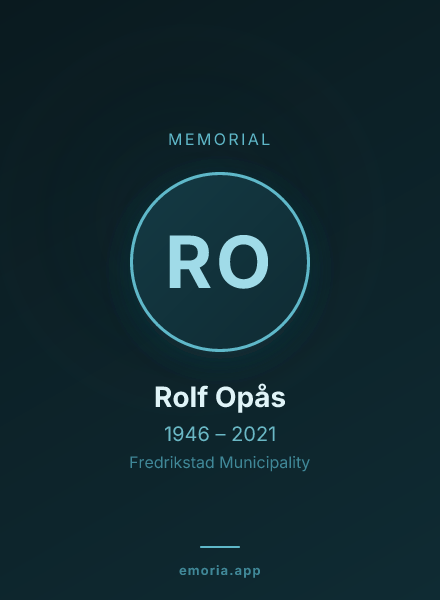Memorial portrait of Rolf Opås