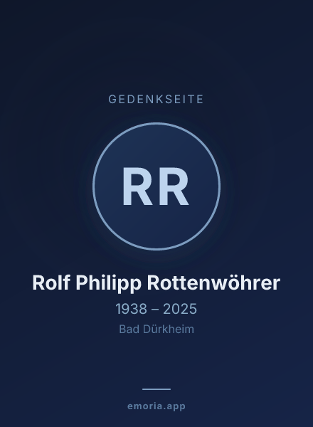 Gedenkportrait von Rolf Philipp Rottenwöhrer