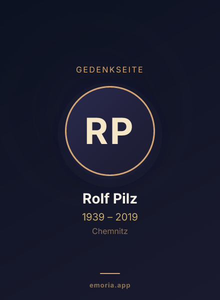 Gedenkportrait von Rolf Pilz
