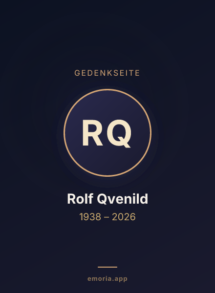Gedenkportrait von Rolf Qvenild