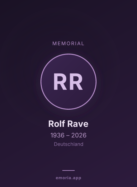 Memorial portrait of Rolf Rave