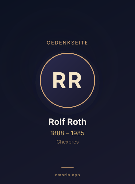 Gedenkportrait von Rolf Roth