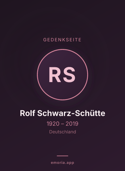Gedenkportrait von Rolf Schwarz-Schütte