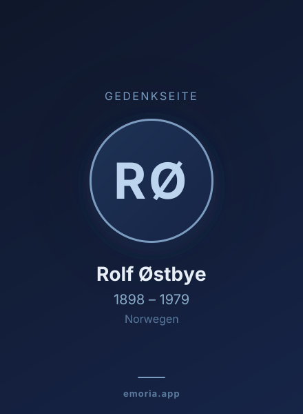 Gedenkportrait von Rolf Østbye