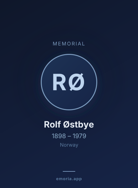 Memorial portrait of Rolf Østbye
