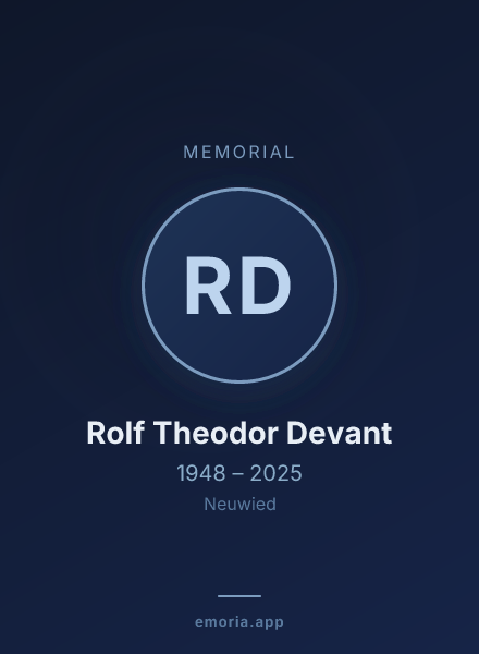 Memorial portrait of Rolf Theodor Devant