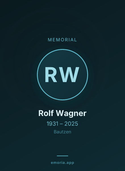 Memorial portrait of Rolf Wagner