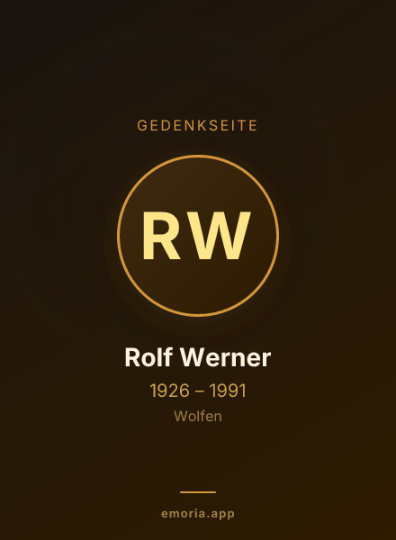 Gedenkportrait von Rolf Werner