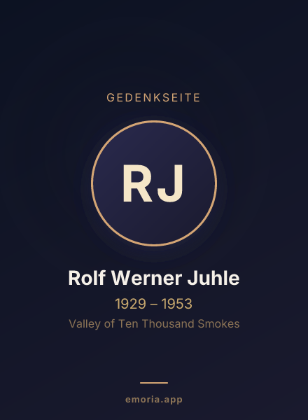 Gedenkportrait von Rolf Werner Juhle
