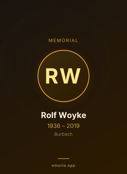 Memorial portrait of Rolf Woyke