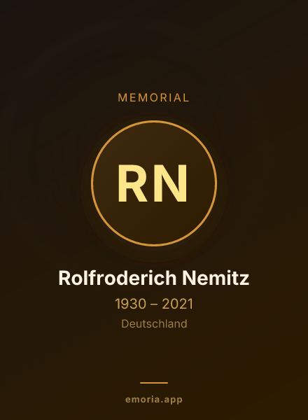 Memorial portrait of Rolfroderich Nemitz