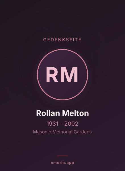 Gedenkportrait von Rollan Melton