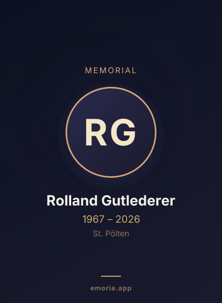 Memorial portrait of Rolland Gutlederer