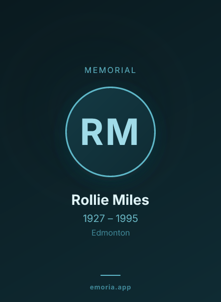 Memorial portrait of Rollie Miles