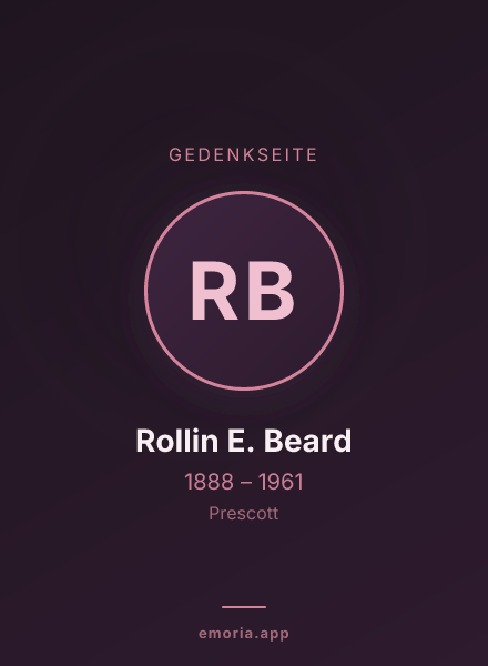 Gedenkportrait von Rollin E. Beard