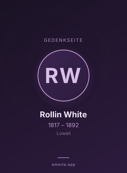 Gedenkportrait von Rollin White