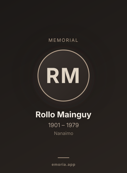 Memorial portrait of Rollo Mainguy