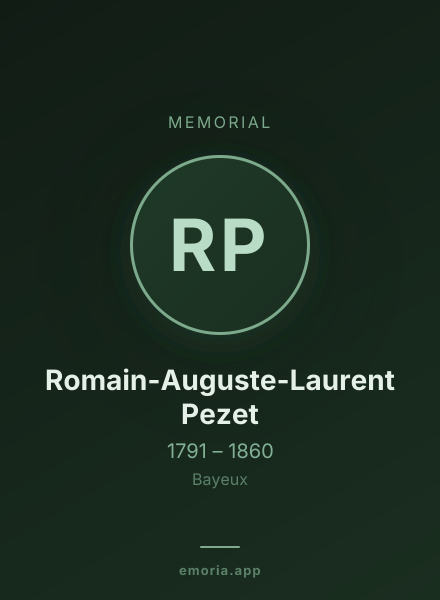 Memorial portrait of Romain-Auguste-Laurent Pezet