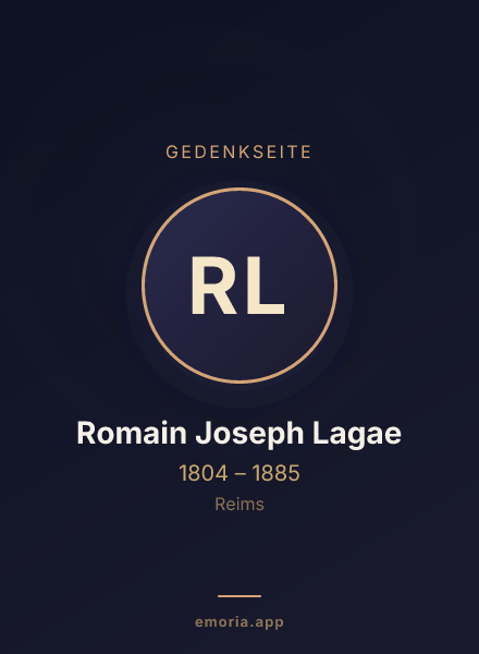 Gedenkportrait von Romain Joseph Lagae