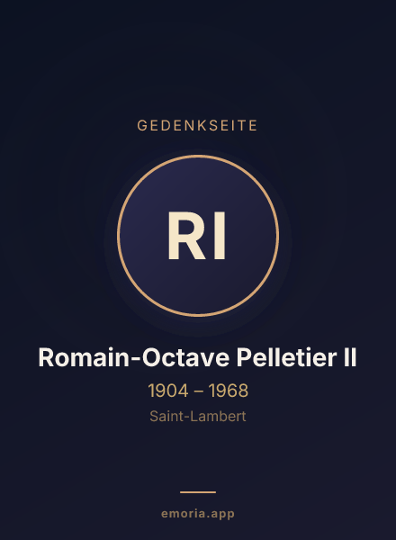 Gedenkportrait von Romain-Octave Pelletier II