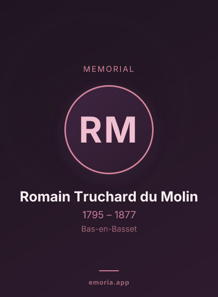 Memorial portrait of Romain Truchard du Molin