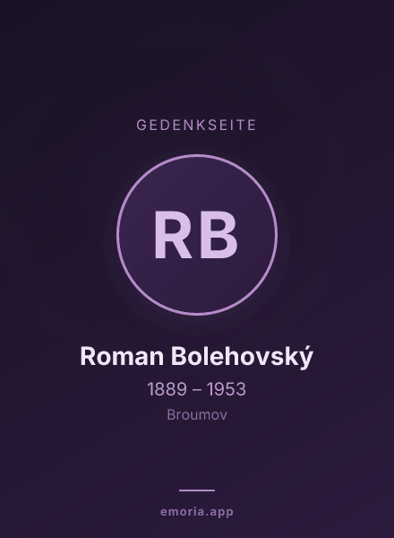 Gedenkportrait von Roman Bolehovský